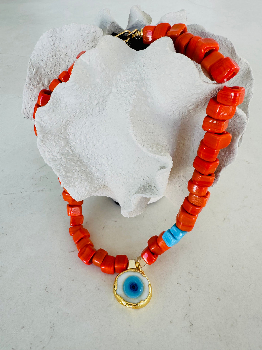 Coral Malocchio Necklace