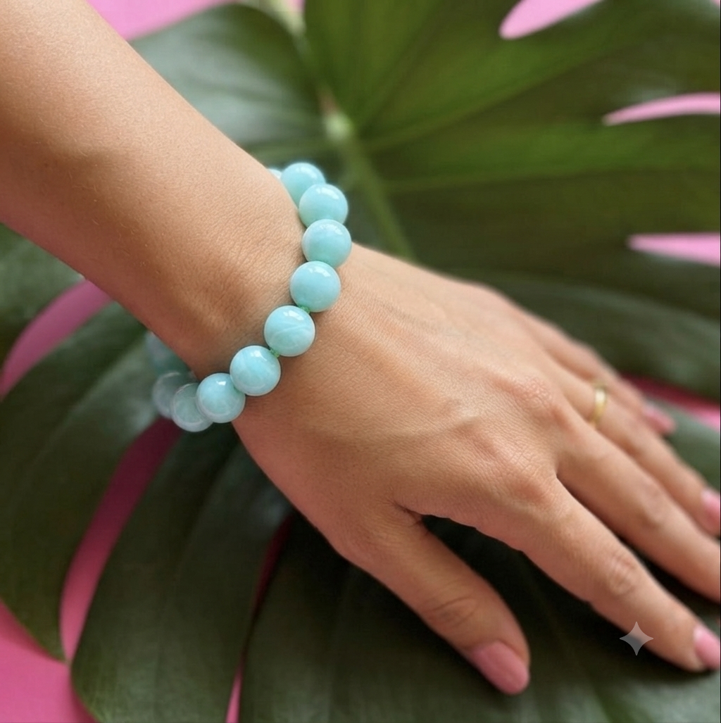 Sea Glass Statement Beaded Bracelet