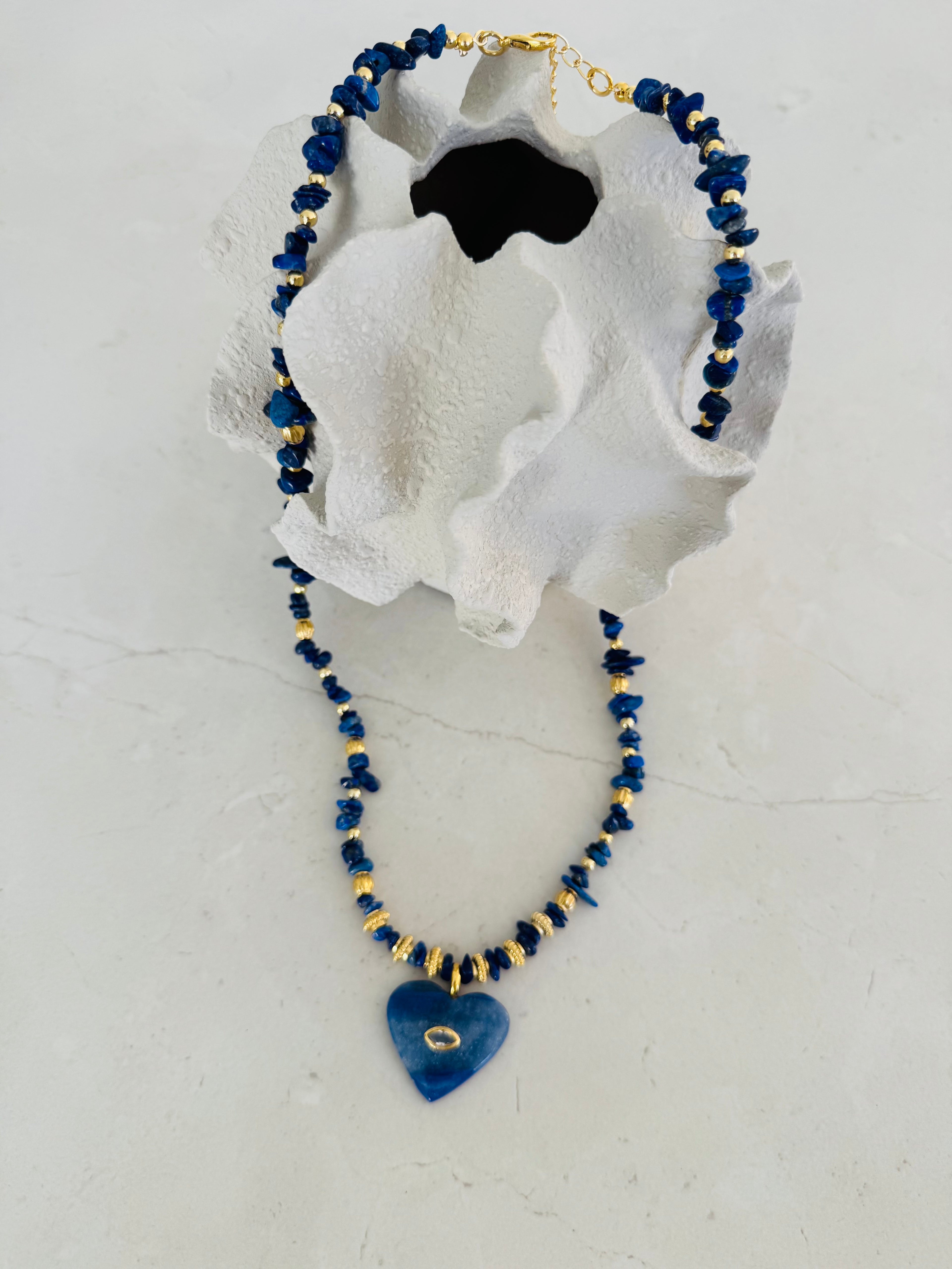 Lapis Heart Necklace