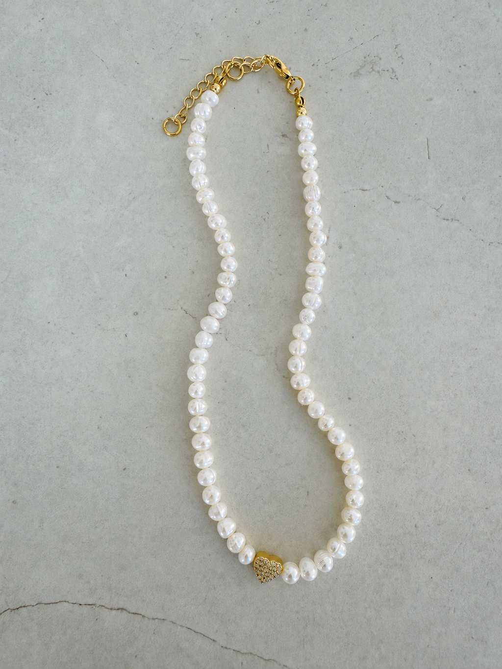 Puglia Pearl Heart Necklace