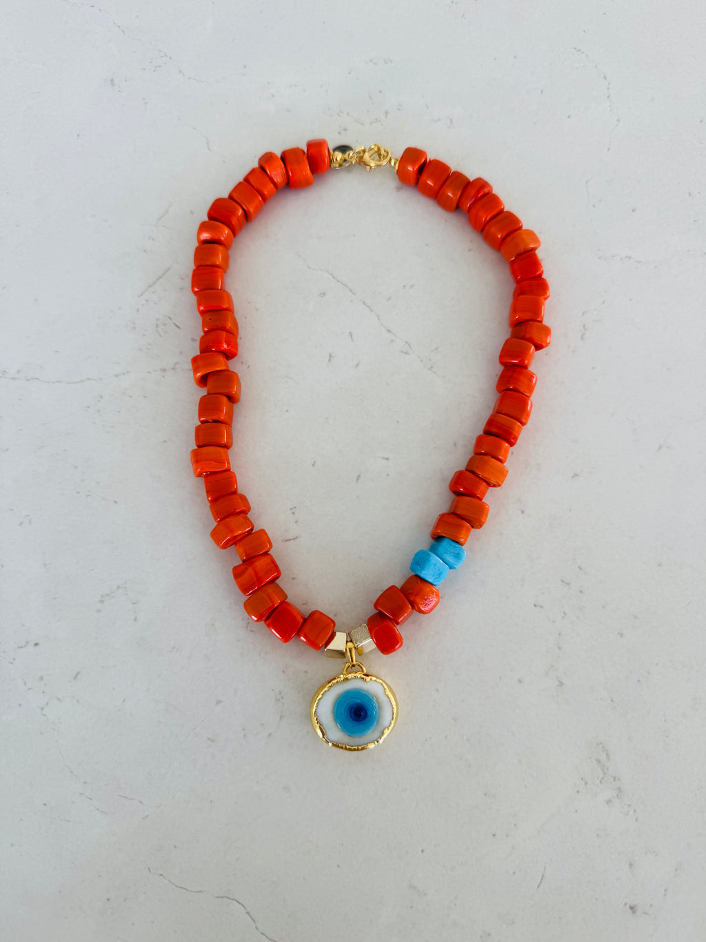 Coral Malocchio Necklace