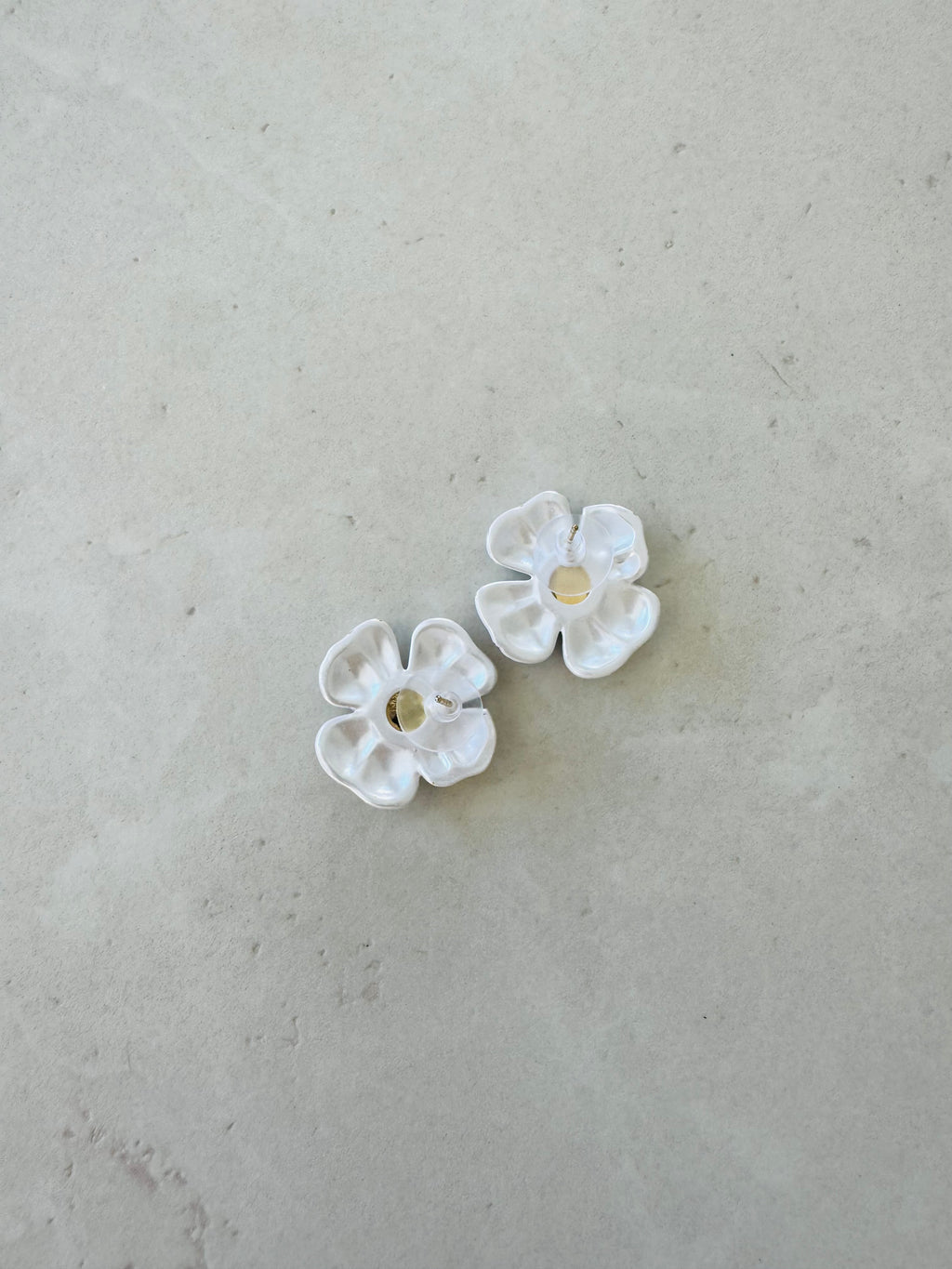 White Magnolia Blossom Earrings