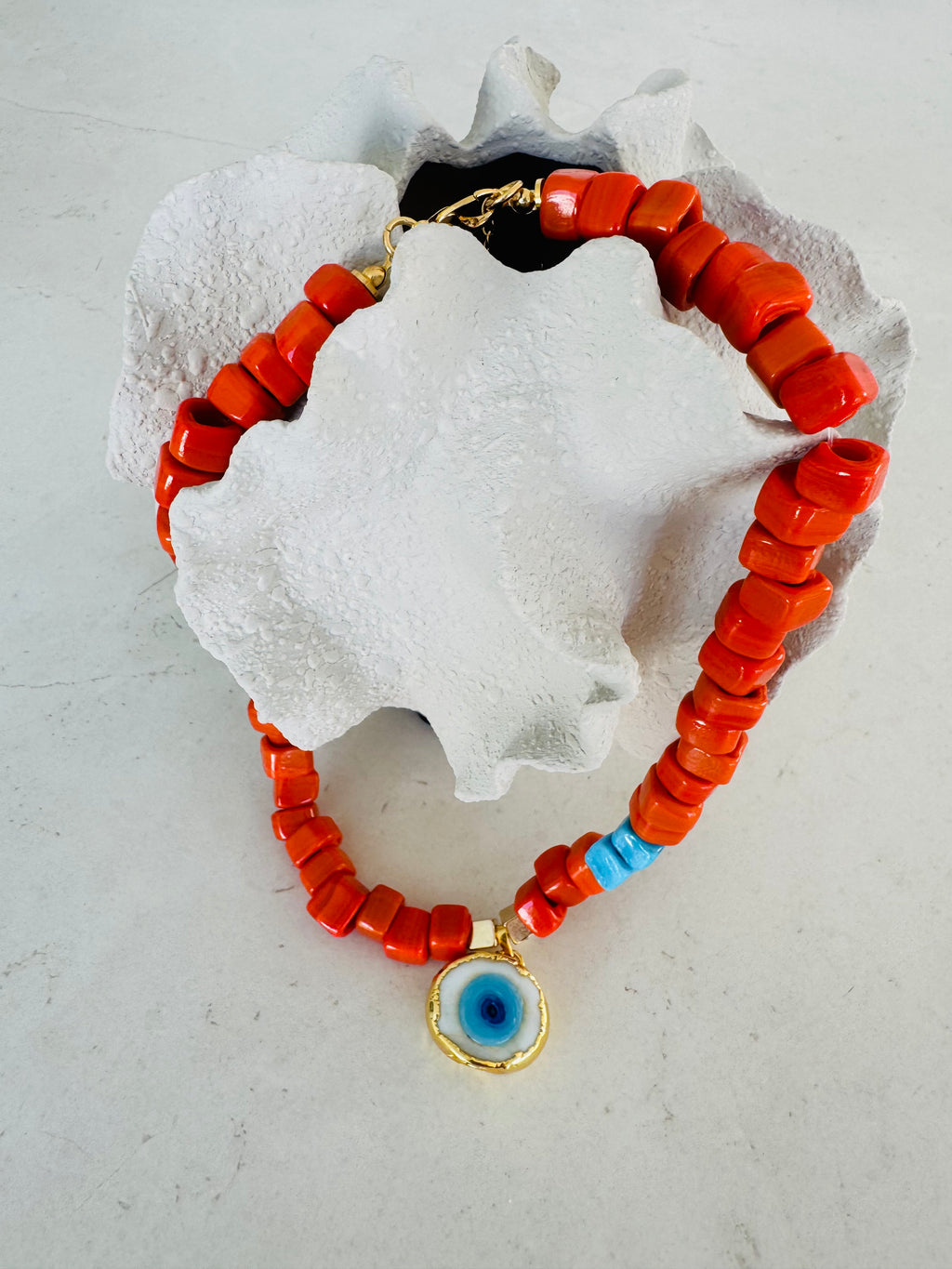 Coral Malocchio Necklace