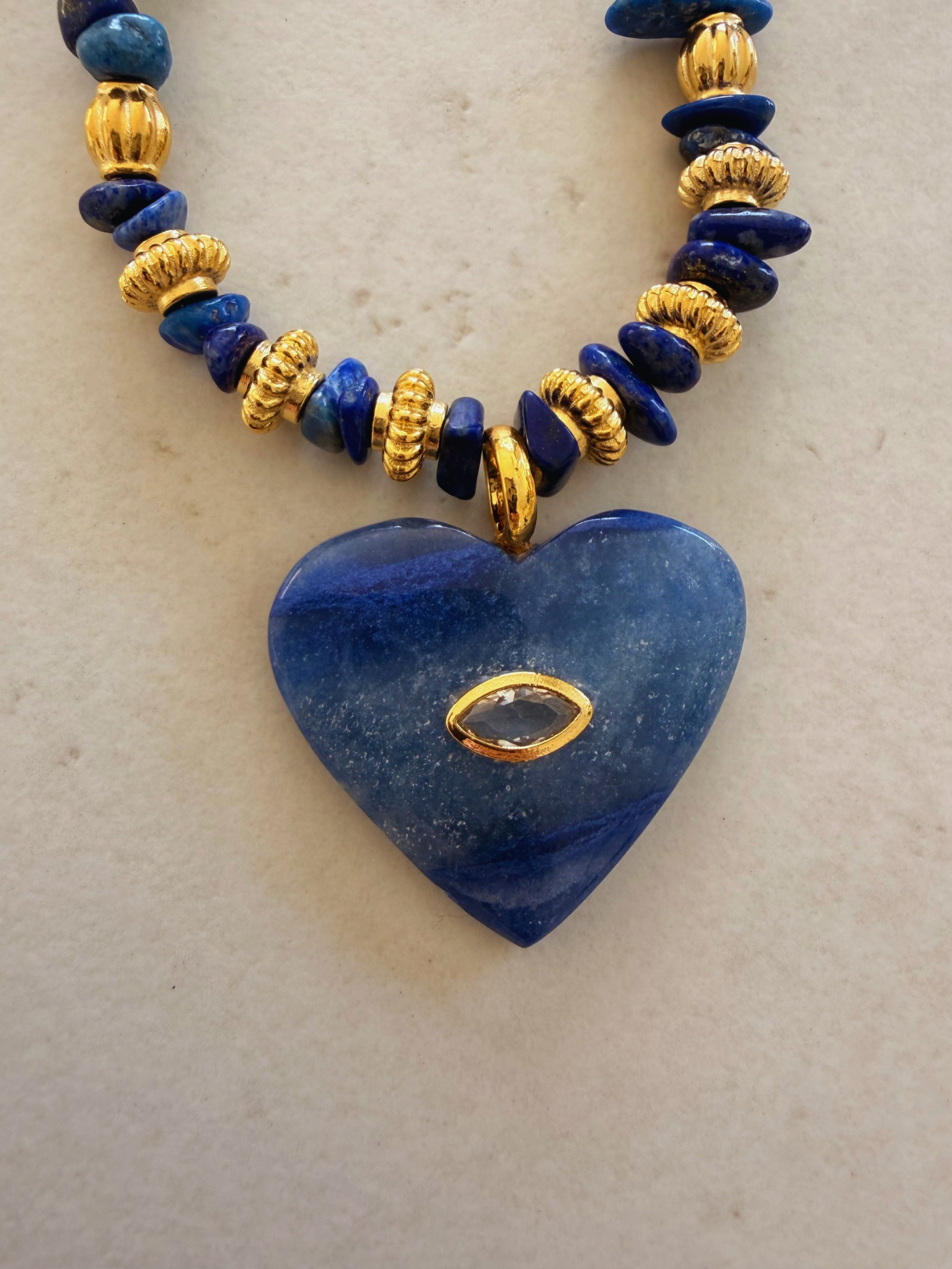 Lapis Heart Necklace