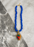 Cobalt Blue Fish Pendant Necklace