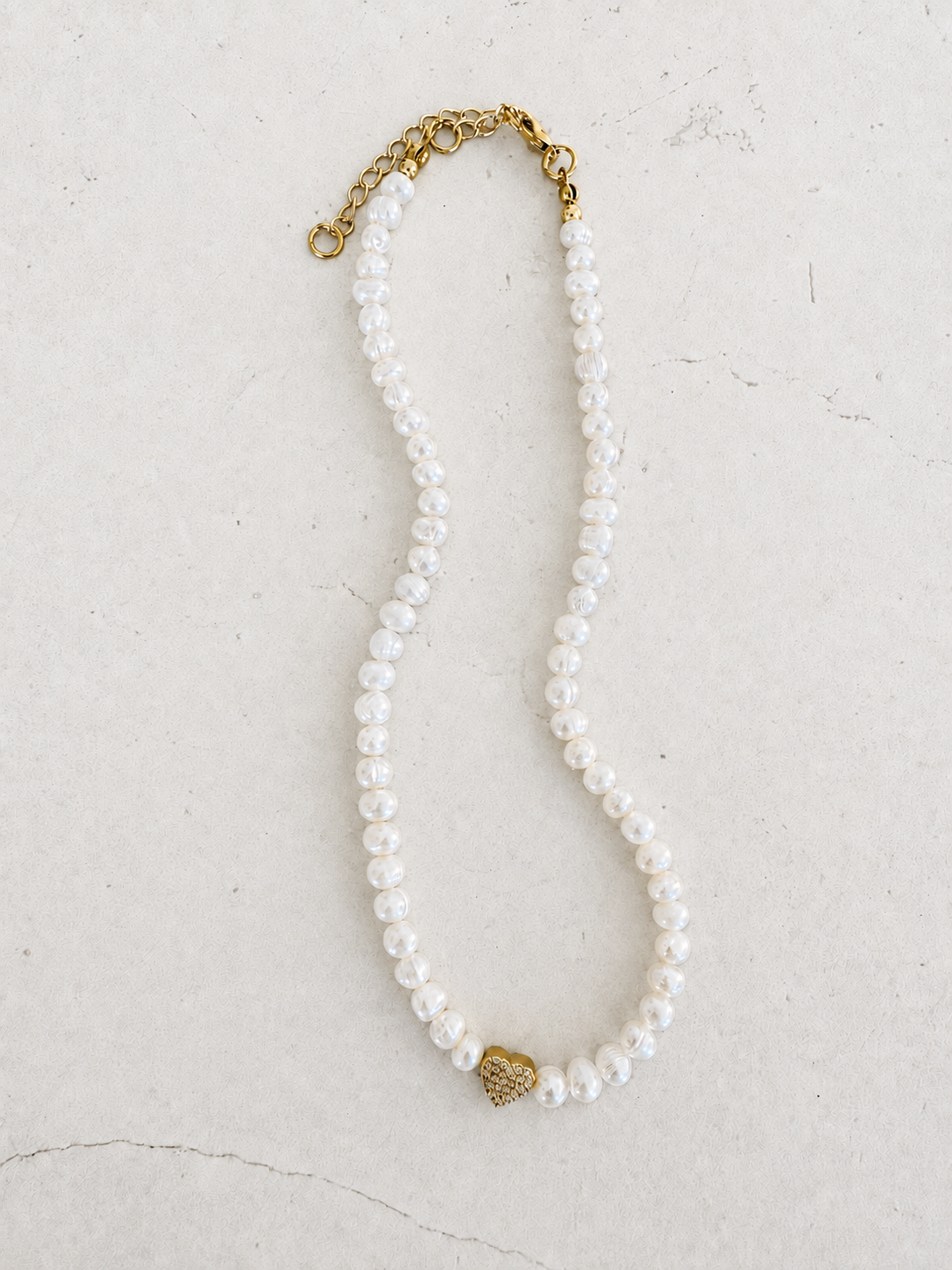 Puglia Pearl Heart Necklace