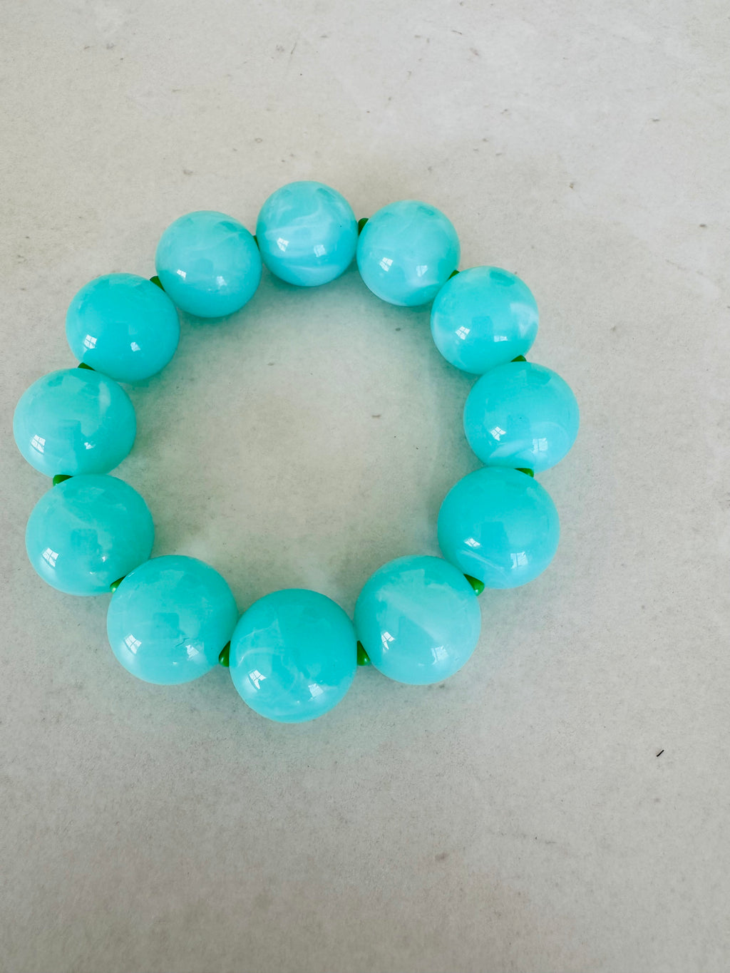 Sea Glass Statement Beaded Bracelet