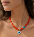 Coral Malocchio Necklace