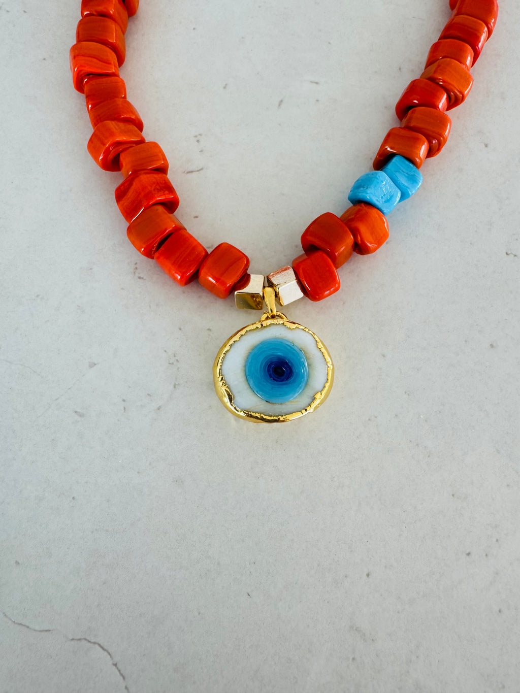 Coral Malocchio Necklace