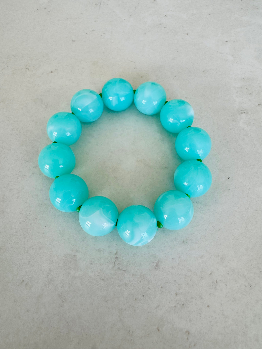 Sea Glass Statement Beaded Bracelet