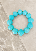 Sea Glass Statement Beaded Bracelet