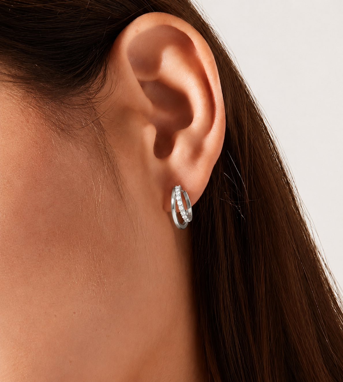 Double Take Pavé Set Hoops