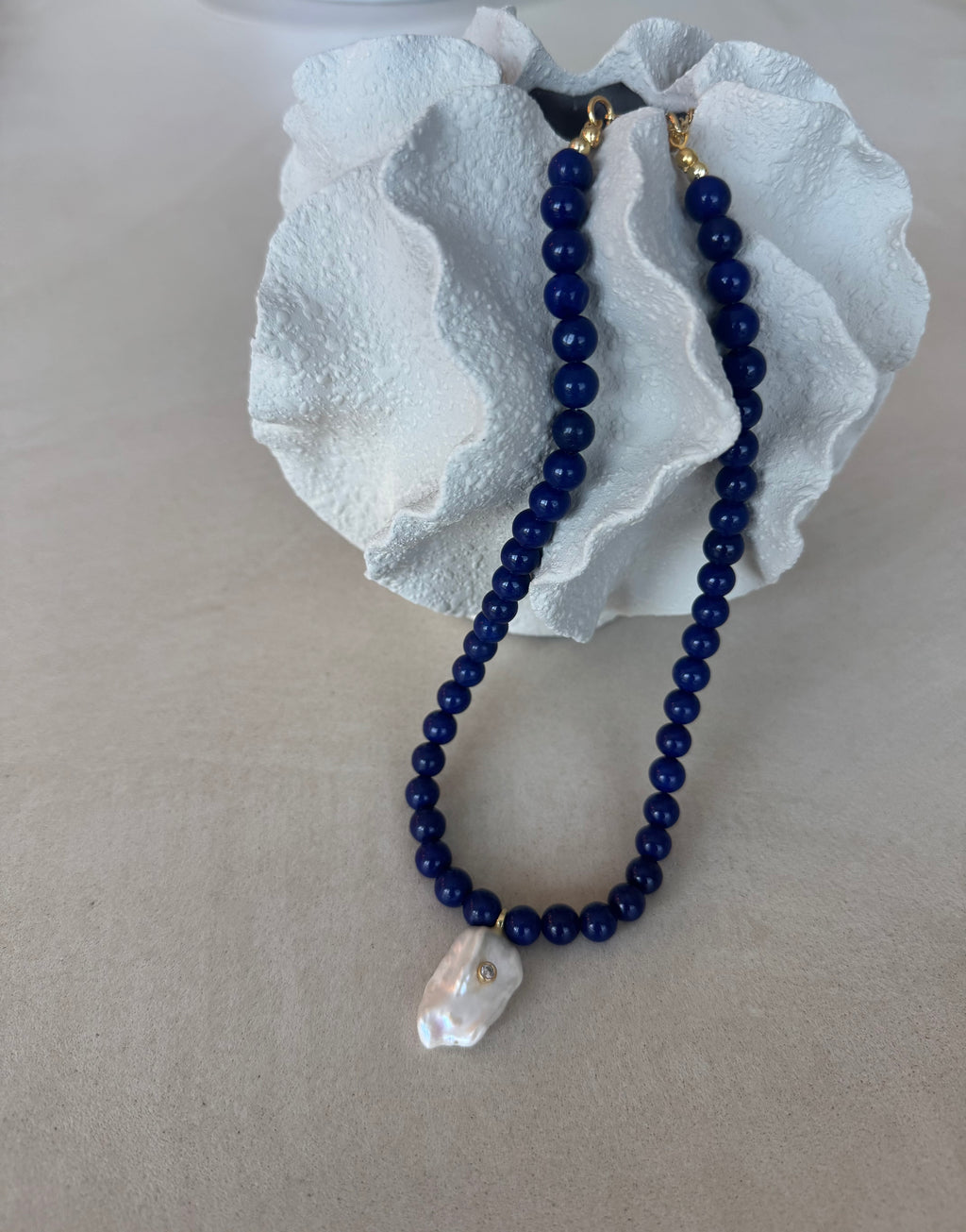 Lapis & Pearl Necklace