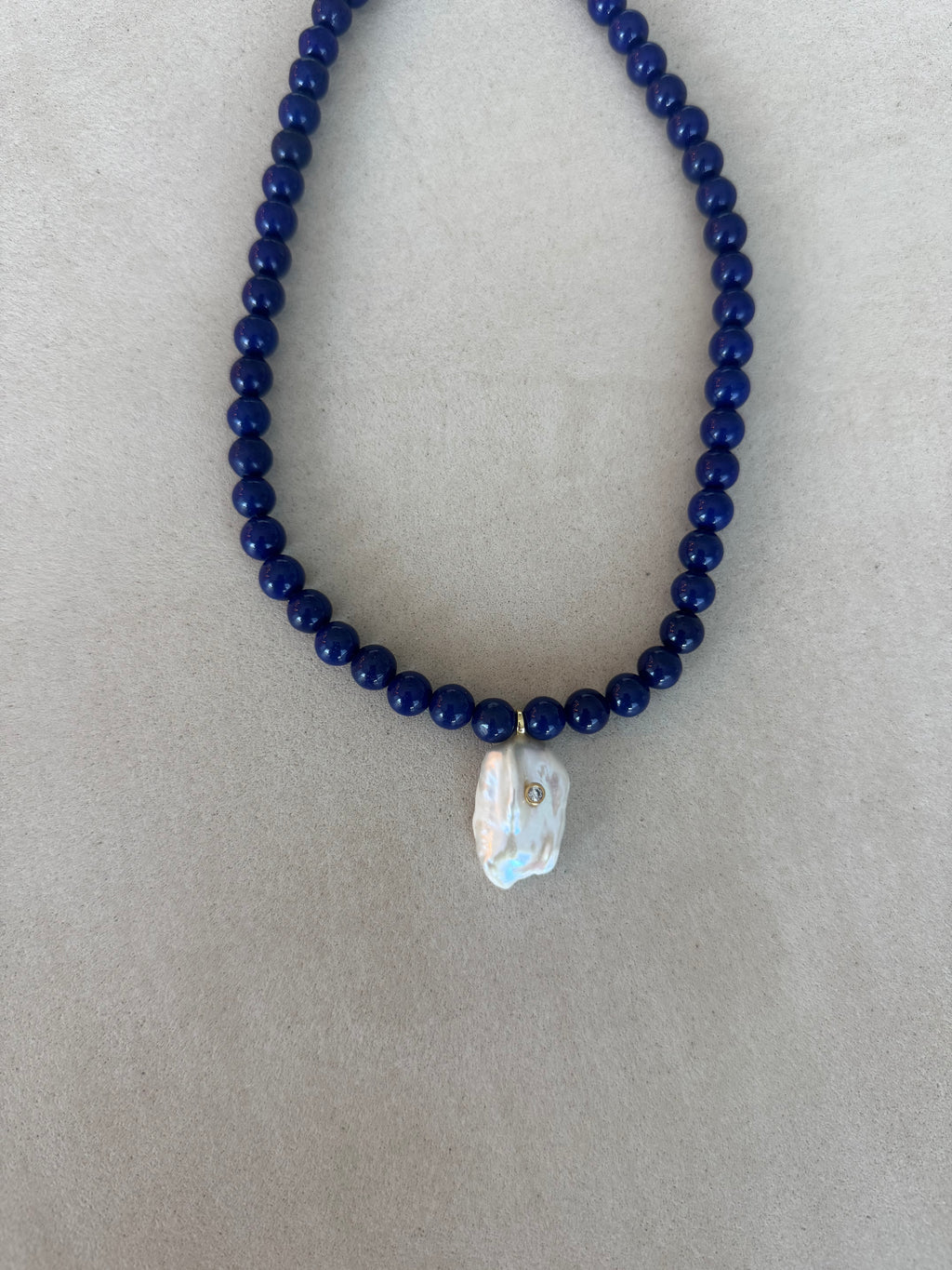 Lapis & Pearl Necklace