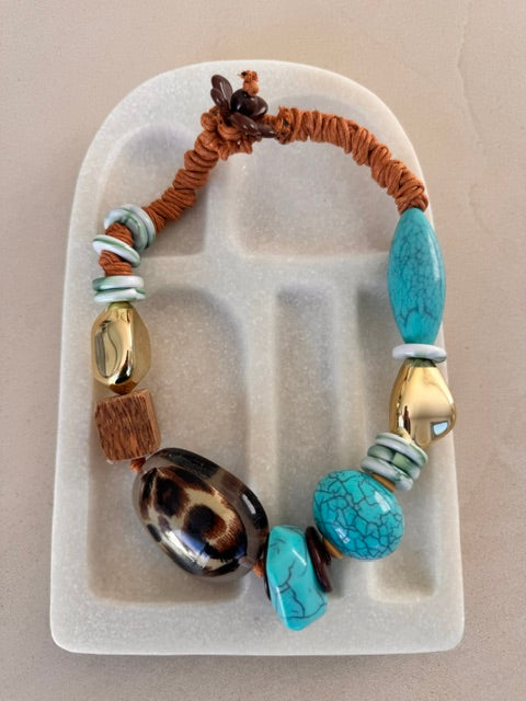Wild Safari Turquoise Statement Necklace