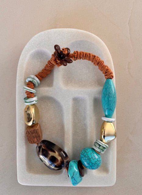 Wild Safari Turquoise Statement Necklace