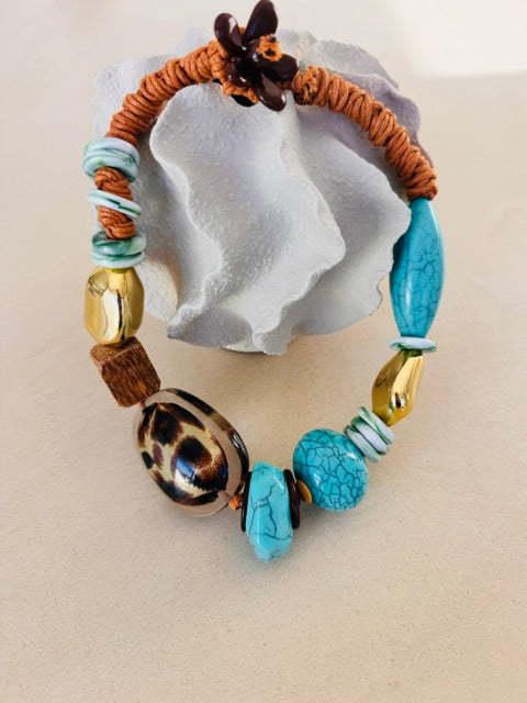 Wild Safari Turquoise Statement Necklace
