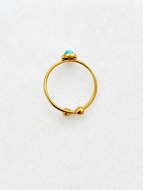 Turquoise Halo Ring